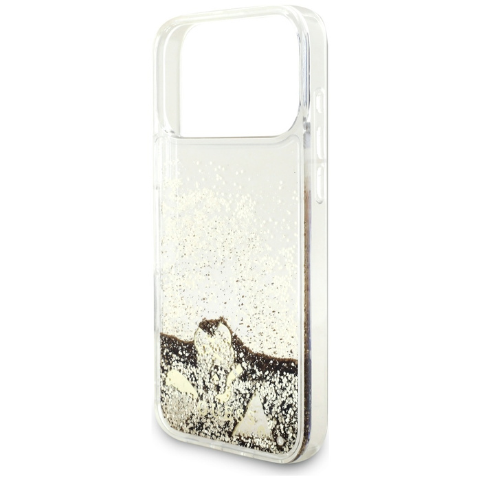 Etui Guess Liq. Glitter 4 Charms do      iPhone 17 Pro Max złoty