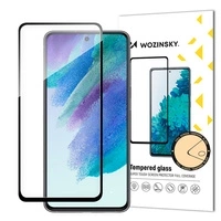 Verre Trempé Durable Wozinsky Full Glue Pour Samsung S23 FE Plein Écran Avec Cadre - Noir