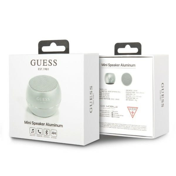Guess lautsprecher Bluetooth GUWSALGEG Lautsprecher mini grau/grau