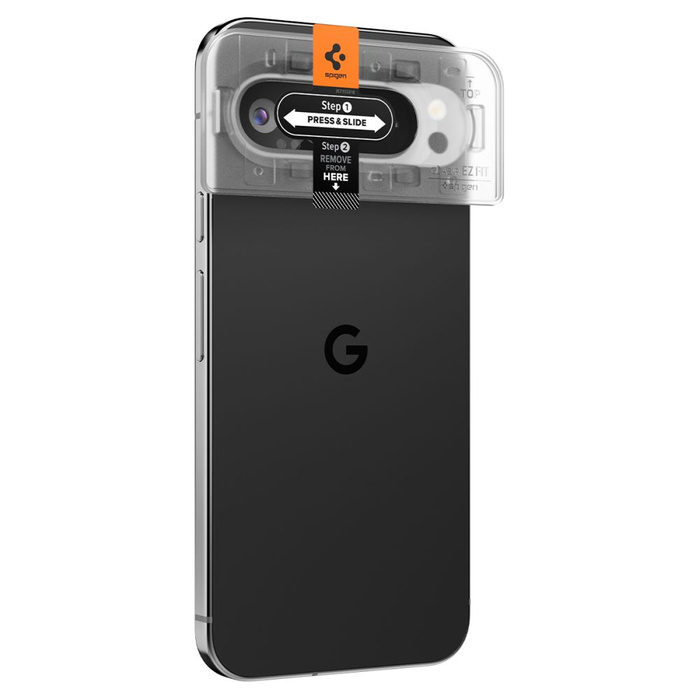 Spigen PROTECTEUR D'APPAREIL PHOTO OPTIK.TR "EZ FIT" PROTECTEUR D'APPAREIL PHOTO 2-PACK GOOGLE PIXEL 9 PRO CRYSTAL CLEAR