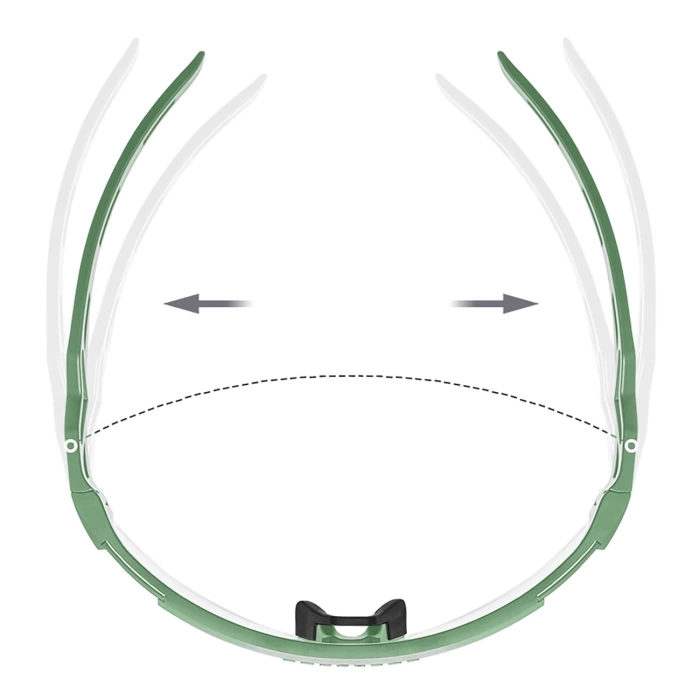 Rockbros Photochromic Cycling Glasses with UV Protection and Corrective Insert - Green