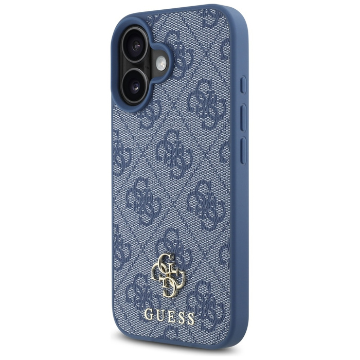 Etui Guess HC PU 4G Small 4G and Classic  do iPhone 16 MagSafe niebieski