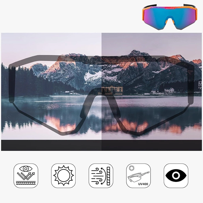 Lunettes de vélo polarisantes Rockbros SP297 - violet