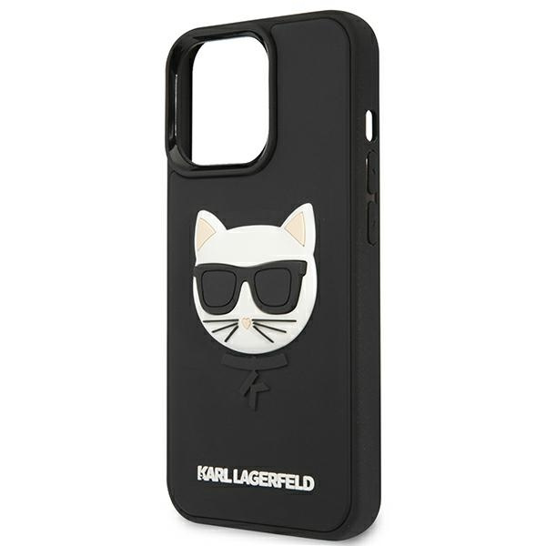 Pouzdro KARL LAGERFELD Apple iPhone 13 13 Pro 3D Gumová Choupette Black Hardcase