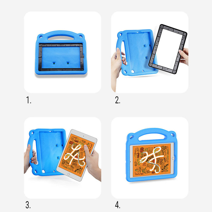 Dux Ducis Panda kids safe soft tablet case for iPad mini 5 / 4 / 3 / 2 / 1 with a holder for stylus pen yellow