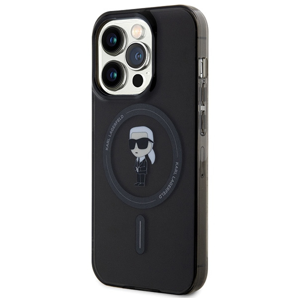 Etui Karl Lagerfeld KLHMP15XHFCKNOK iPhone 15 Pro Max 6.7" czarny/black hardcase IML Ikonik MagSafe Case