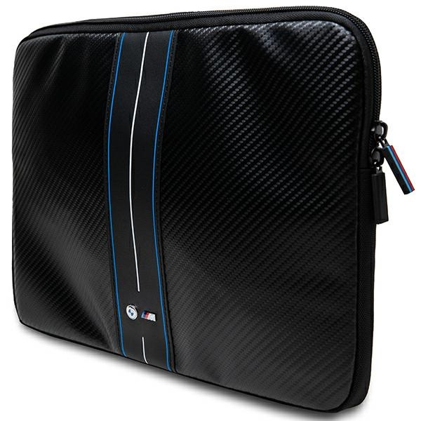 BMW Sleeve BMCS16COMSCAKL 16" Black/Black Carbon Blue Stripes