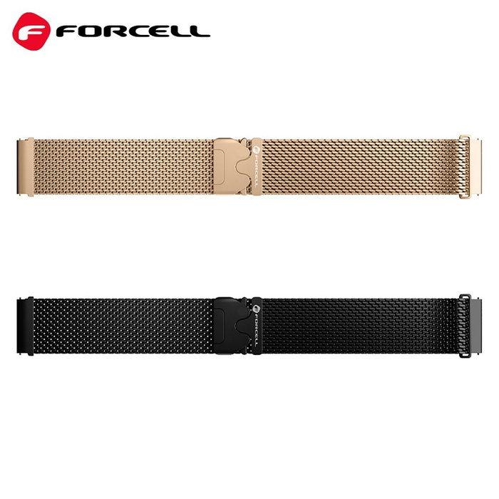 Pasek do Samsung Galaxy Watch Forcell F-Design FS10 magnetyczny stal 20 mm czarny