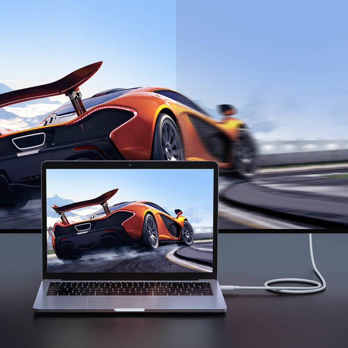 Ugreen cable USB4 40Gbps cable USB Type C - USB Type C Power Delivery 100W audio video 8K 60Hz white (40113 US506)