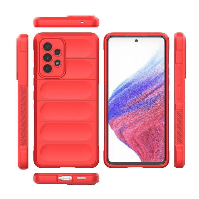 Etui Magic Shield Case pour Samsung Galaxy A53 5G Housse Blindée Flexible Rouge