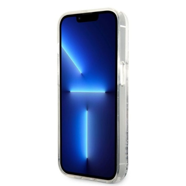 Case Karl Lagerfeld iPhone 14 Pro Max 6.7" silver/silver hardcase Glitter Karl Head