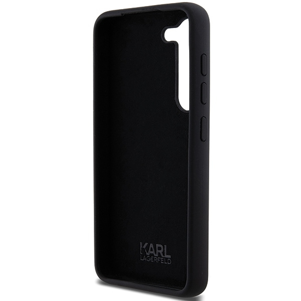 Etui Karl Lagerfeld KLHCS23SSMHKNPK Galaxy S23 S911 czarny/black Silicone Ikonik Metal Pin