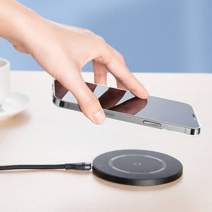 Baseus Milchglashülle für iPhone 13 Pro Max Hardcover mit Gelrahmen schwarz (arws001101)