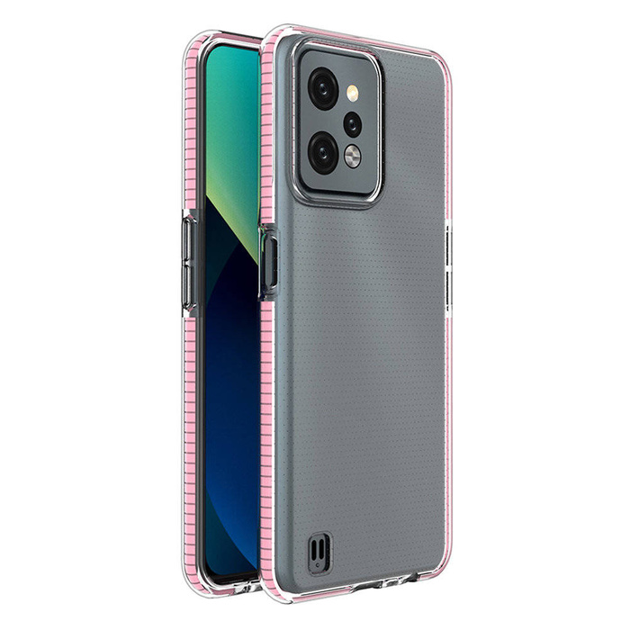 Spring Case obal Realme C31 silikonový kryt s rámečkem bright pink