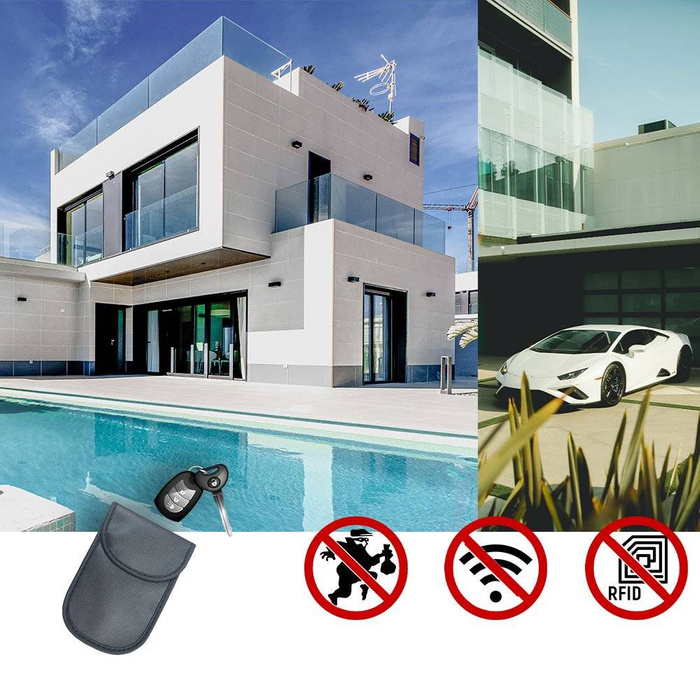 Signal blocking chest Funkblockierbox Faraday Box für Autoschlüssel und 14 cm x 10 cm schwarz