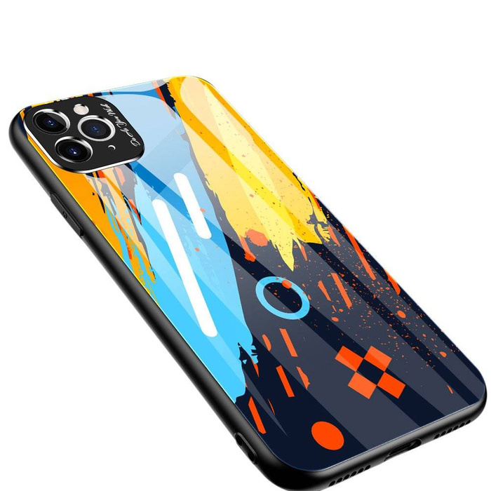 Barevné sklo Case pouzdro krycí překryv glasses tvrzené sklo s krytem fotoaparátu iPhone 11 Pro Max vzor 1