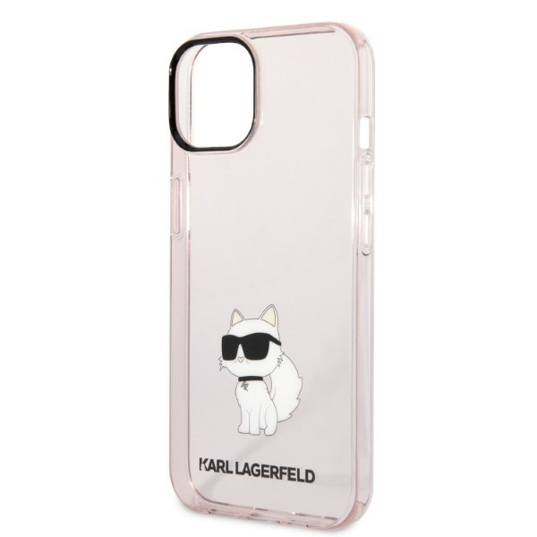 Pouzdro Karl Lagerfeld iPhone 14 Plus 6,7" pink/pink hardcase Ikonik Choupette