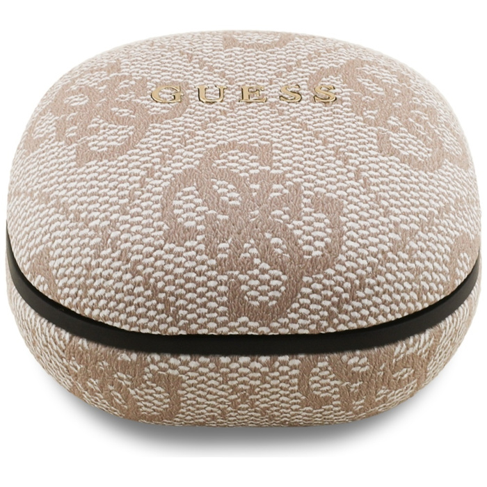 Słuchawki TWS ENC Guess 4G Classic Metal Logo różowy