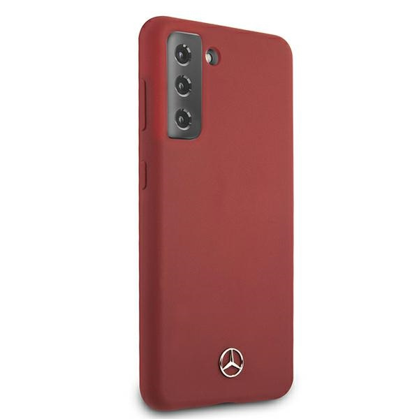 Case MERCEDES Samsung Galaxy S21 Silicone Line MEHCS21SSILRE Red Hardcase