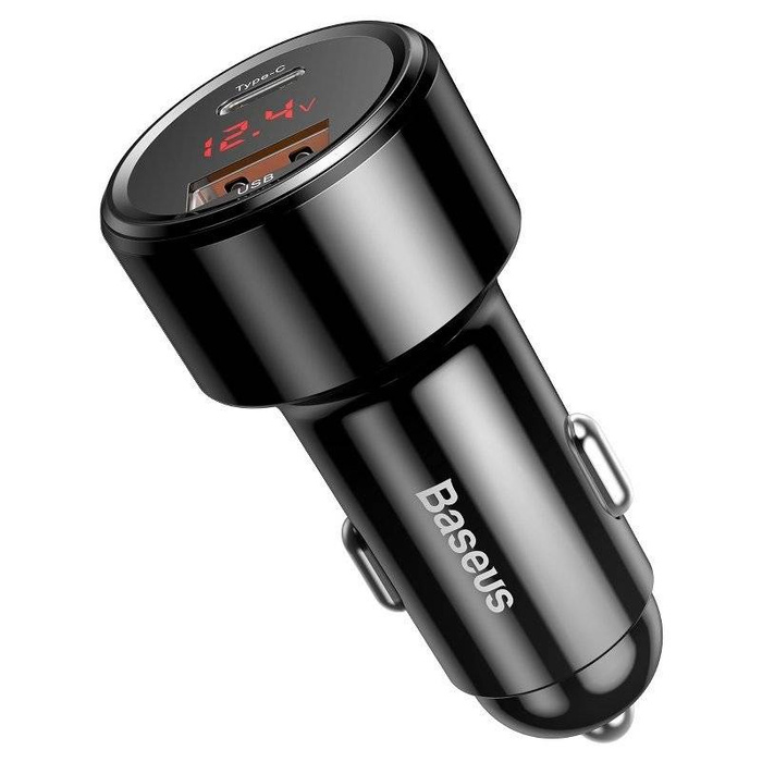 BASEUS Magic USB USB-C QC 4.0 PD 45W car charger black
