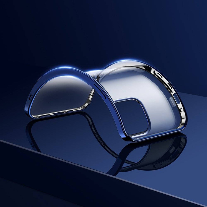 Custodia ultra sottile Joyroom New Beautiful Series con cornice galvanica per iPhone 12 Pro Max nera (JR-BP796)