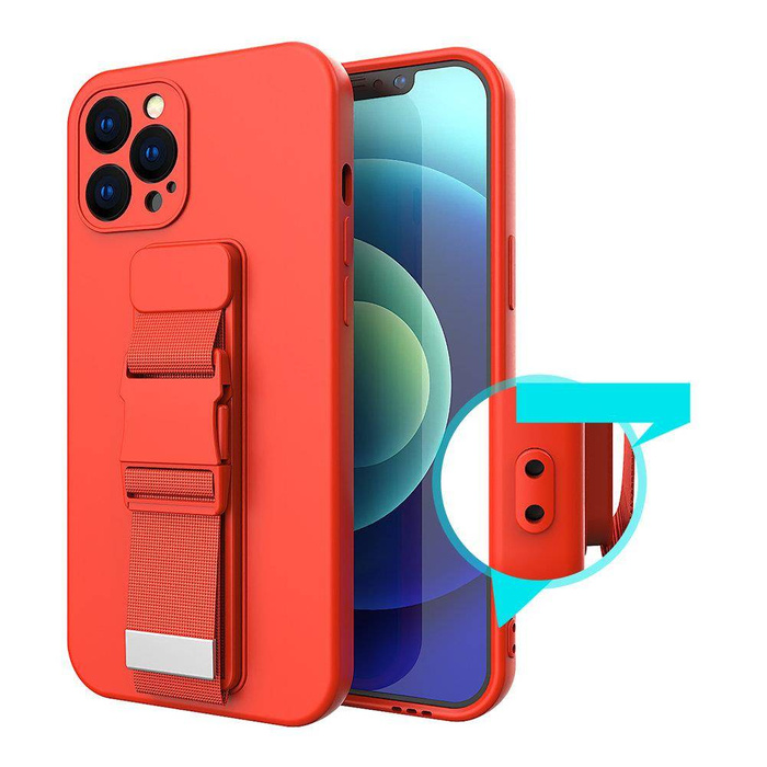 Rope case gel TPU airbag case cover with lanyard for Xiaomi Redmi Note 9 Pro / Redmi Note 9S blue