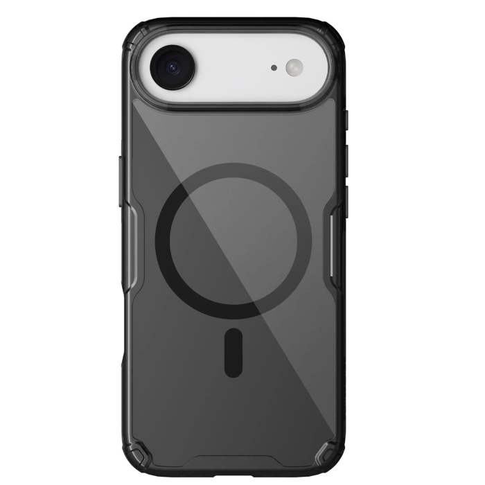 Etui Nillkin Nature TPU Pro Magnetic kompatybilne z MagSafe na iPhone 17 Air - półprzezroczyste-czarne