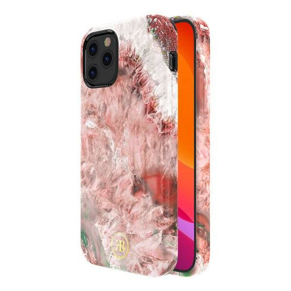 Elegante cover per custodia Kingxbar Agate Series con stampa mini agata rossa per iPhone 12