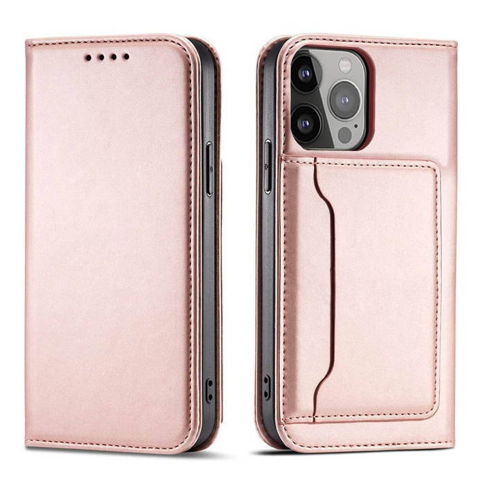 Custodia per carte magnetiche per Samsung Galaxy S23 Ultra Cover con supporto per portafoglio flip rosa