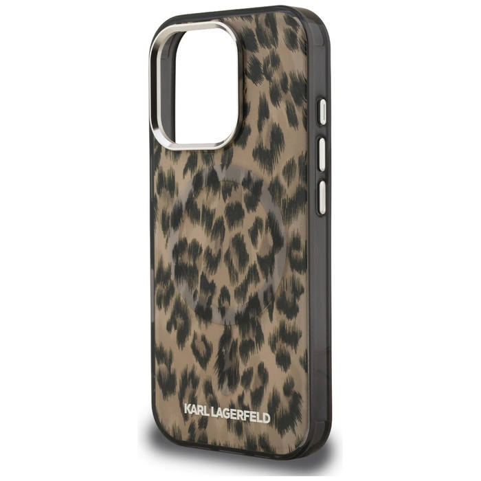 Etui Karl Lagerfeld iPhone 16 Pro Max IML Leopard Pattern  MagSafe Brązowy