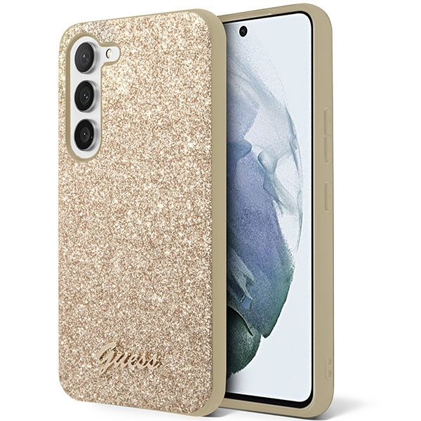 Coque Guess GUHCS23SHGGSHD S23 S911 or/dur case Glitter Script Case