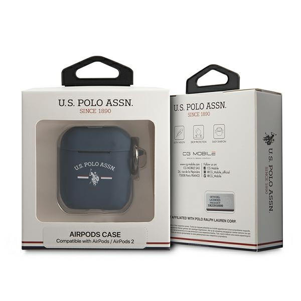 Cover US POLO Apple Custodia per AirPods blu navy
