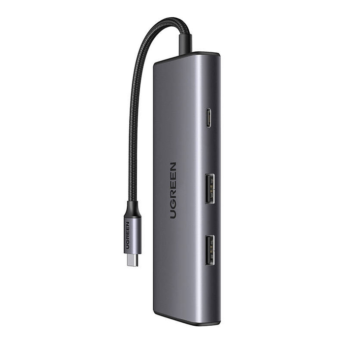 Adaptér 7v1 UGREEN USB Hub na 2x USB-A 3.2, USB-C 3.2, SD/TF, PD