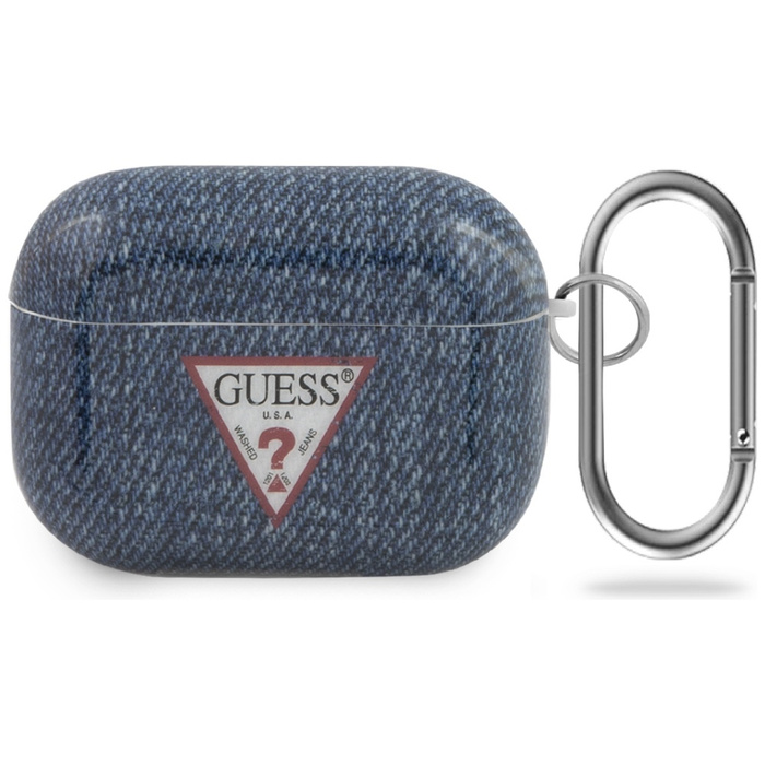 Coque GUESS Apple Housse AirPods Pro Jeans Collection GUACAPTPUJULDB Étui bleu marine