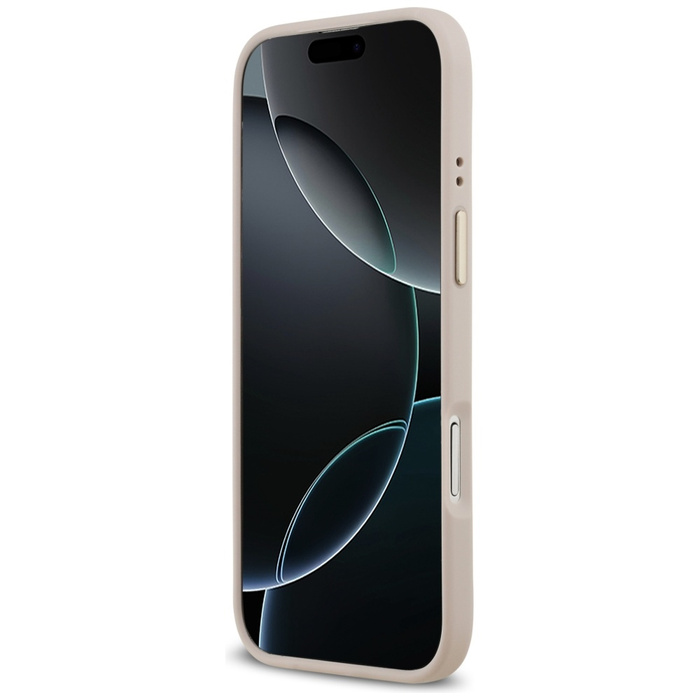 Etui Guess 4G Strass Logo & Big Strap    Metal Buttons MagSafe do iPhone Air różowy