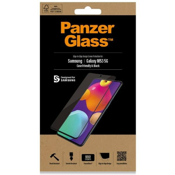 PanzerGlass E2E Regular Samsung M53 Case Friendly schwarz/schwarz