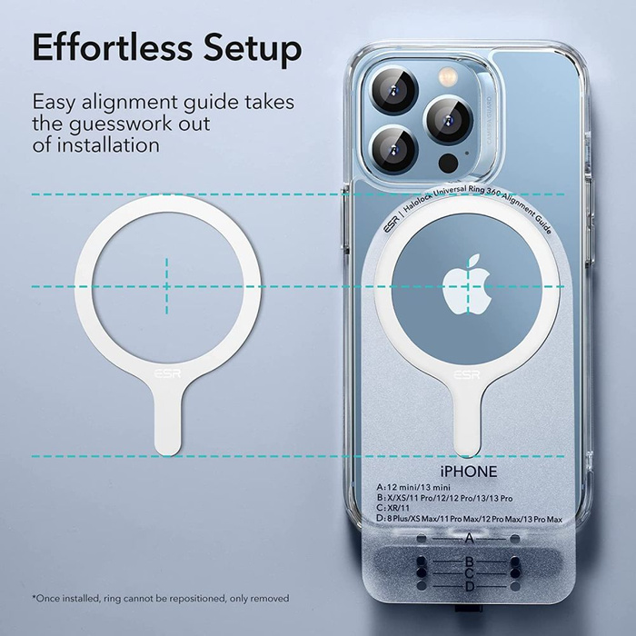 Esr Halolock foglio MagSafe Universale Magnetic Anello 2-pack Bianco