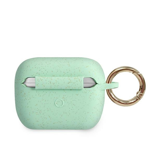 Coque GUESS Apple AirPods Pro Silicone Glitter GUACAPSILGLGN Étui vert