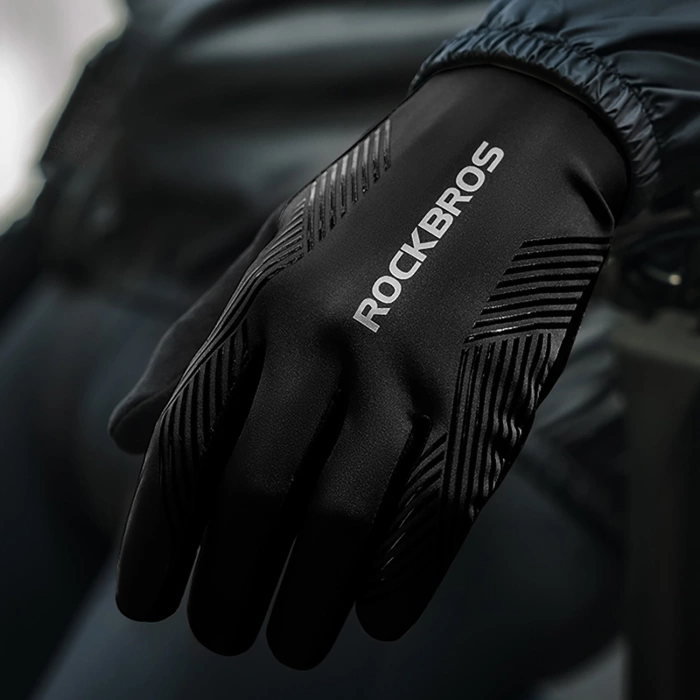 Rockbros cycling gloves spring/summer/autumn, full, size: XL - black