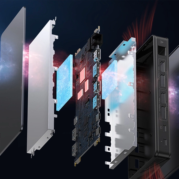 Adapter HUB UGREEN CM615 USB-C 2x USB-A, 1x USB-C 3.1, 2x HDMI, 2x DP, SD/TF, RJ45, 2x DP, SD/TF, RJ45