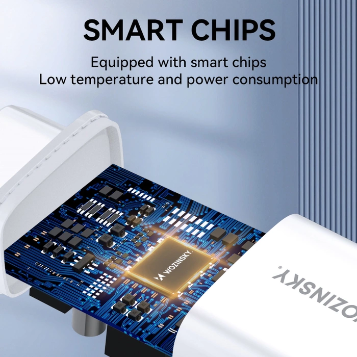 Chargeur mural Wozinsky CWCUCW 30W USB-C / 2 x USB-A - blanc