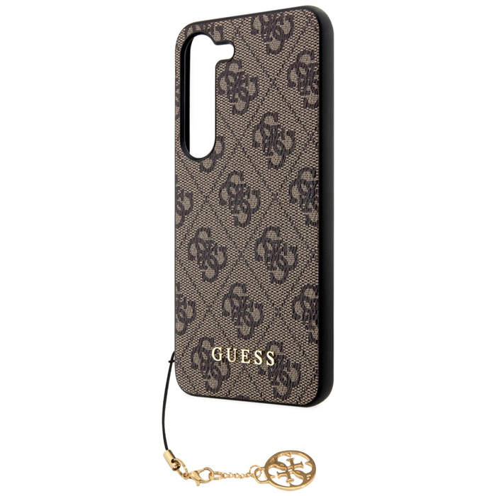 Obal Guess GUHCS23SGF4GBR S23 S911 brown/brown hardcase 4G Charms Collection Case