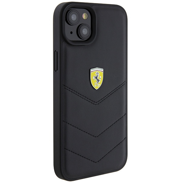 Funda Ferrari FEHCP15MRDUK iPhone 15 Plus 6.7" negro/negro durocase Logo Metal Acolchado Case