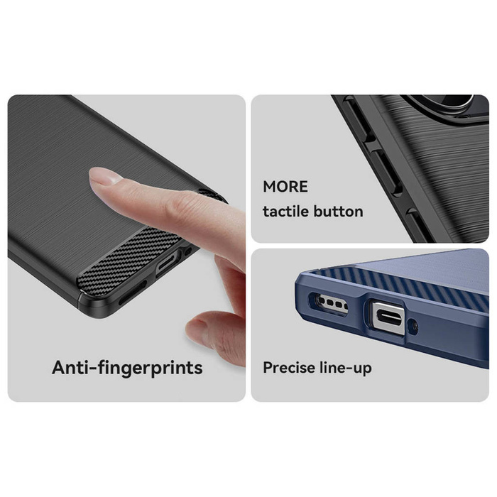 Coque Carbon Case pour Realme 10 Pro+ coque carbone silicone souple noir