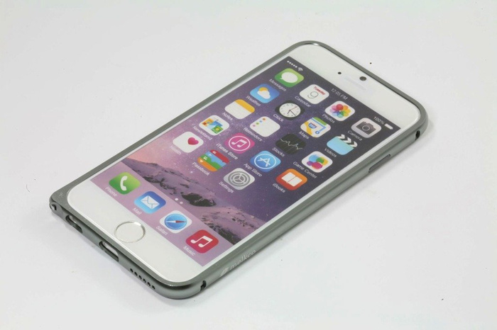 Telefontok iPhone 6 6S MELKCO fém lökhárító szürke