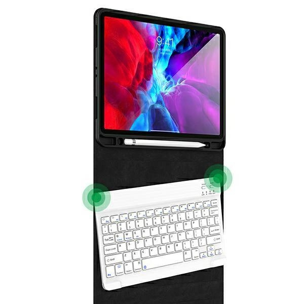 Pouzdro Apple iPad Pro 11 Winro pouzdro s klávesnicí Bílý kryt klávesnice Bílé Case s klávesnicí fialové
