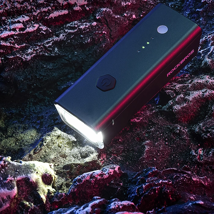 Rockbros 24510003001 éclairage avant de vélo 260 lm + USB-C - câble USB-A - noir