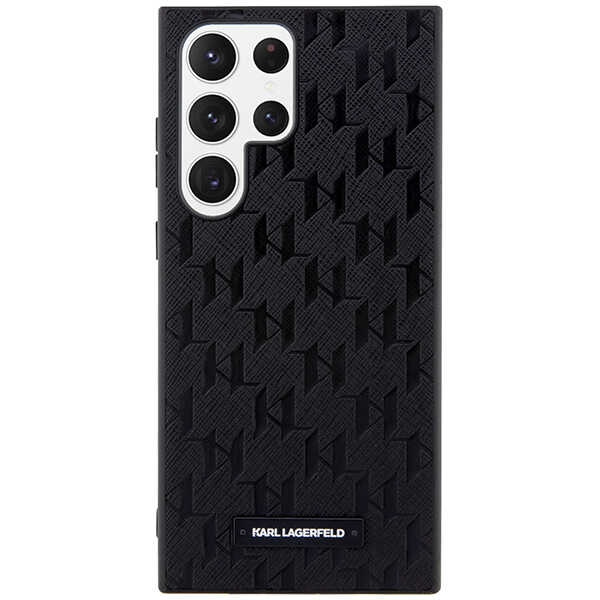 Cover Karl Lagerfeld KLHCS23LSAKLHPK S23 Ultra S918case nero/nero Saffiano Mono Metal Logo Case