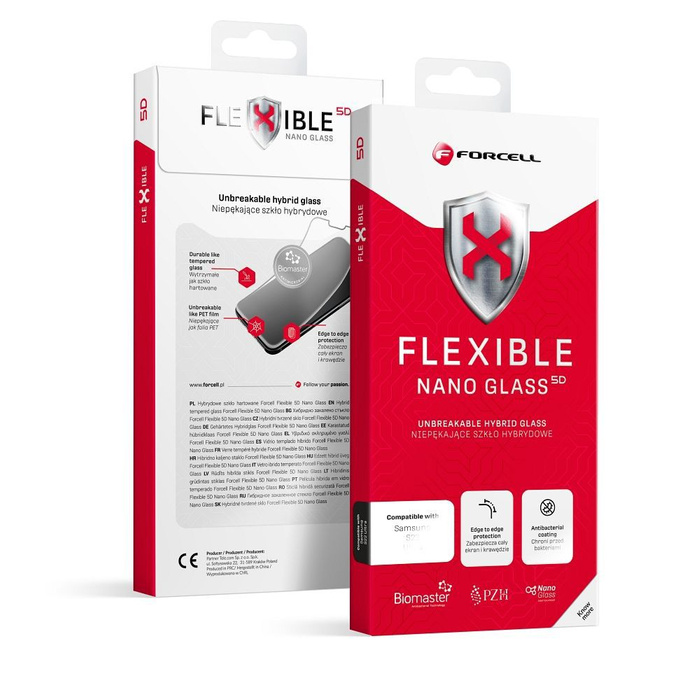 Szkło hybrydowe do iPhone 12 PRO MAX Forcell Flexible 5D czarne