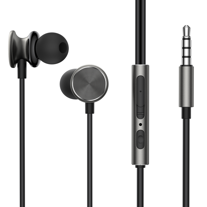 Écouteurs intra-auriculaires filaires Joyroom Wired Series JR-EW03 - gris foncé